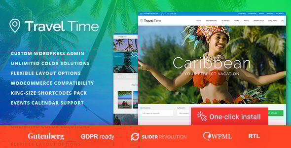 Travel Time v1.2.9 - Tour, Hotel and Vacation Travel Theme