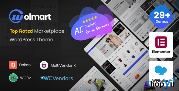 Wolmart v1.8.9 - Multi-Vendor Marketplace WooCommerce Theme