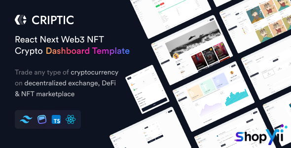 Criptic v1.5.0 - React Next Web3 NFT Crypto Dashboard