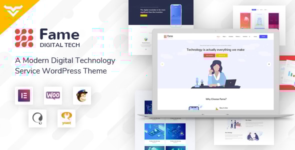 Fame v1.4 - Digital Technology/Service WordPress Theme