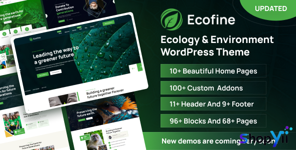 Ecofine v1.1.2 - Ecology & Environment WordPress Theme