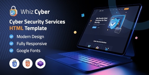 WhizCyber - Cyber Security HTML Template