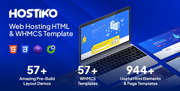 Hostiko - Hosting HTML & WHMCS Template With Isometric Design - 11 June 2024