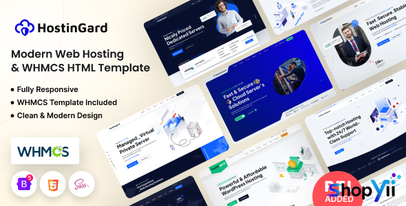 Hostingard v1.4.0 - Web Hosting HTML Template with WHMCS