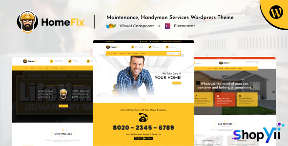 HomeFix v2.4 - Plumber, Handyman Maintenance Theme