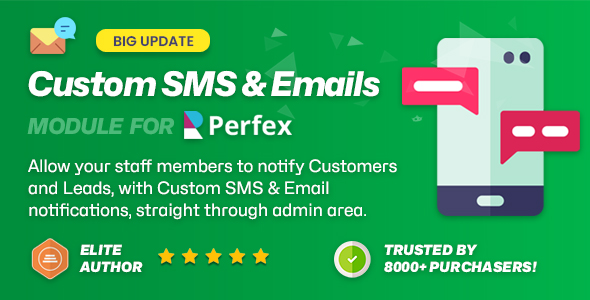 Custom SMS & Email Notifications for Perfex CRM v1.0