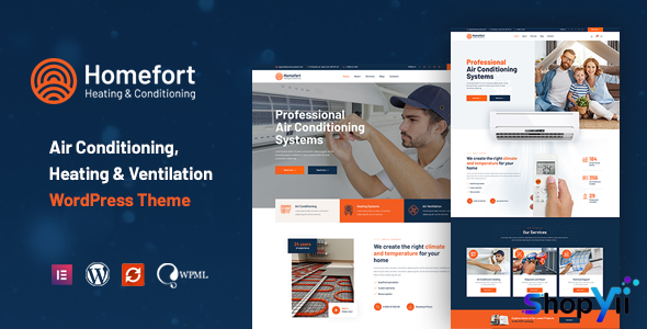 Homefort v1.1.4 - Air Conditioning & Heating WordPress Theme + RTL