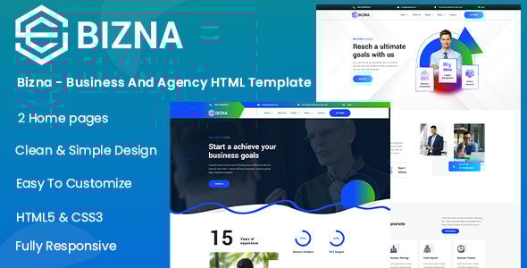 Bizna - Business And Agency HTML Template