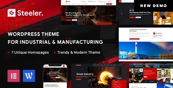 Steeler v1.2.1 - Industrial & Manufacturing WordPress Theme