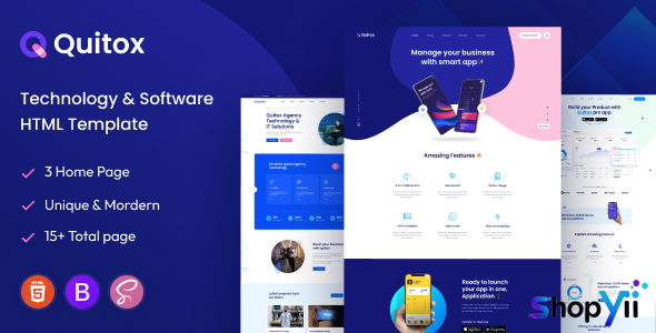 Quitox - Software & IT Solutions HTML Template