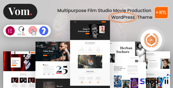 Vome v1.1.1 - Multipurpose Film Studio Movie Production WordPress Theme