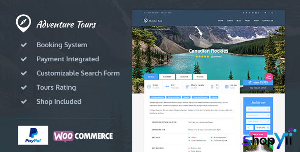 Adventure Tours v4.2.7 - WordPress Tour/Travel Theme