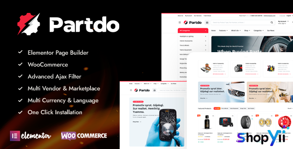 Partdo v1.2.8 - Auto Parts and Tools Shop WooCommerce Theme