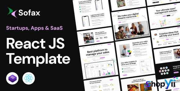 Sofax – Saas Startup React Js Template