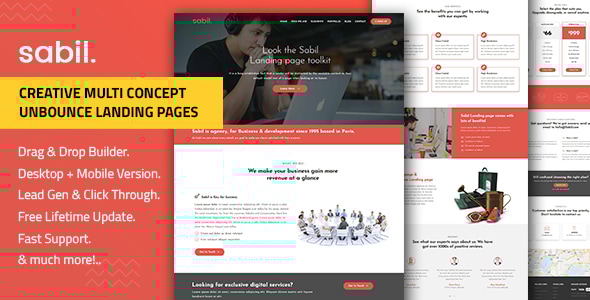 Sabil v1.0 - Multi-Purpose Template with Unbounce Page Builder