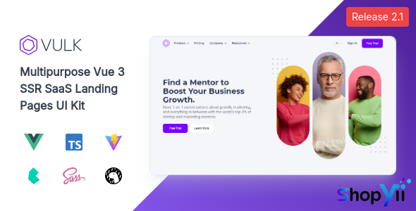 Vulk v1.3.0 - Multipurpose Vue 3 SSR SaaS Landing Pages UI Kit
