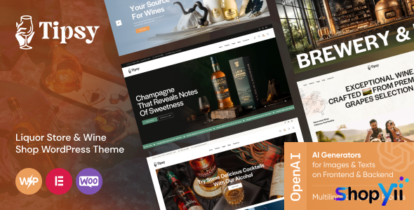 Tipsy v1.0 - Liquor Store & Wine Shop WordPress Theme