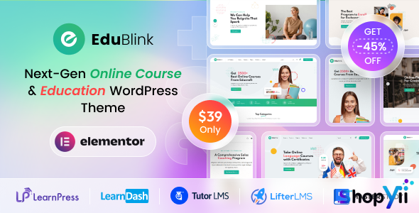 EduBlink v1.0.19 - Education & Online Course WordPress Theme