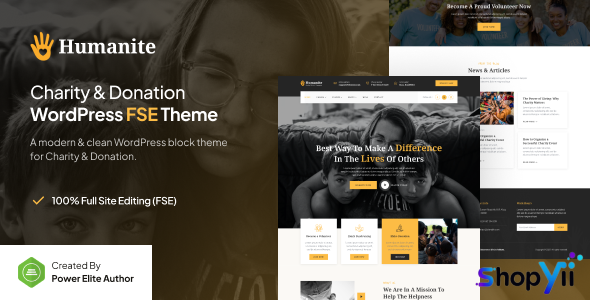 Humanite v1.0.0 – Charity & Donation FSE WordPress Theme