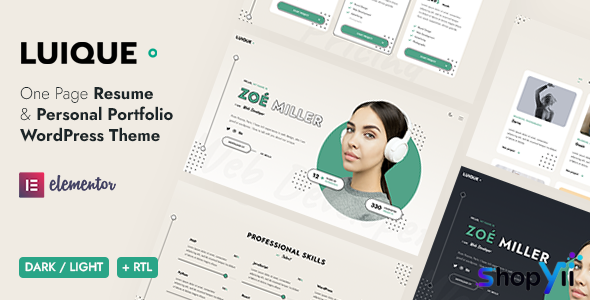 Luique v1.3.1 - Personal Portfolio WordPress Theme