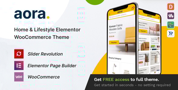 Aora v1.3.12 - Home & Lifestyle Elementor WooCommerce Theme