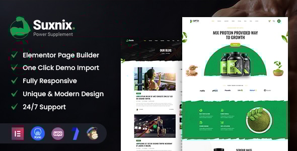 Suxnix v1.7 - Health Supplement WordPress Theme