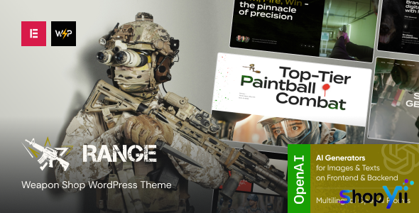 Range v1.0 - Weapon Shop WordPress Theme