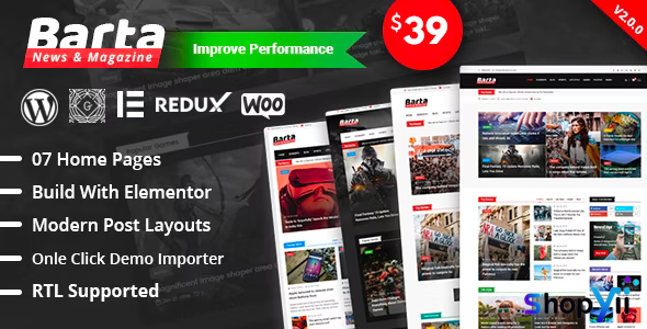 Barta v2.0.5 - News & Magazine WordPress Theme