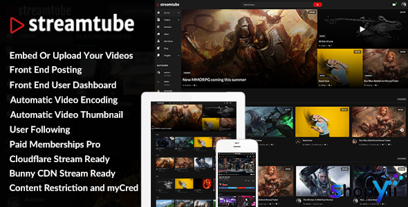 StreamTube v4.14 - Video WordPress Theme
