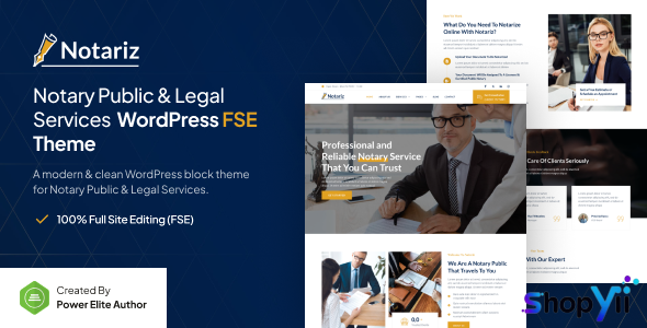 Notariz v1.0.1 – Notary Public & Legal Services FSE WordPress Theme