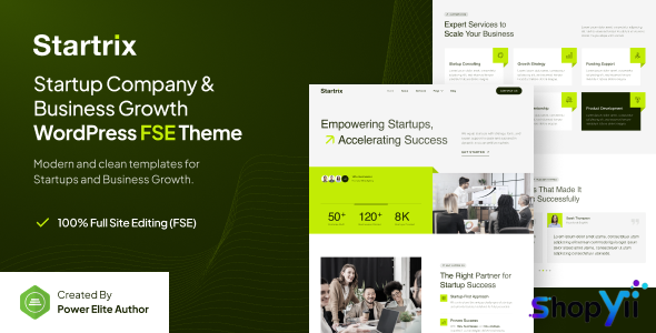 Startrix v1.0.1 - Startup Company & Business Growth FSE WordPress Theme