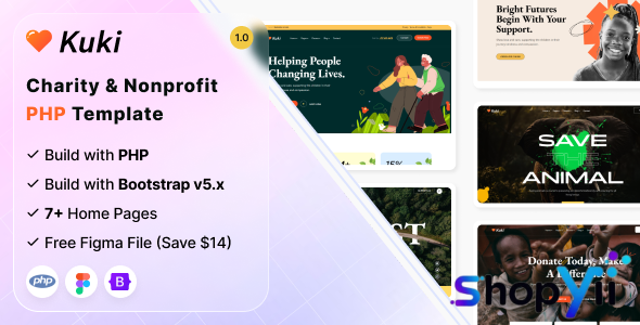 Kuki – Charity & Nonprofit PHP Template