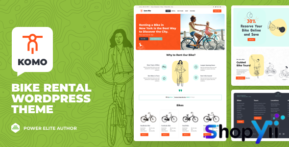 Komo v31.0 - Bike Rental Shop WordPress Theme