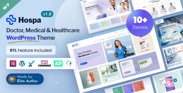Hospa v1.8 - Doctors, Medical Clinic & Hospital WordPress Theme