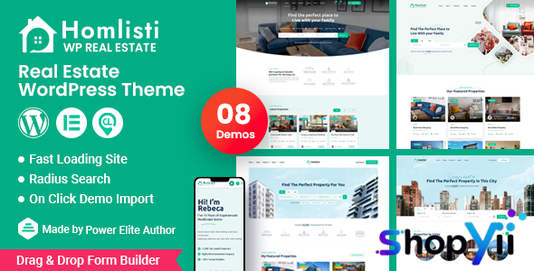 Homlisti v3.1.8 – Real Estate WordPress Theme + RTL