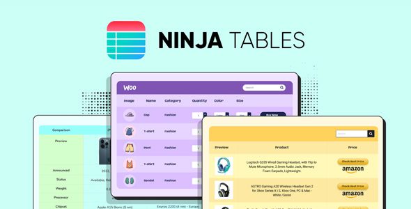 Ninja Tables Pro 5.2.3 – WordPress DataTables Plugin