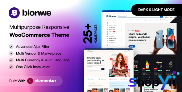 Blonwe v1.2.7 - Multipurpose WooCommerce Theme